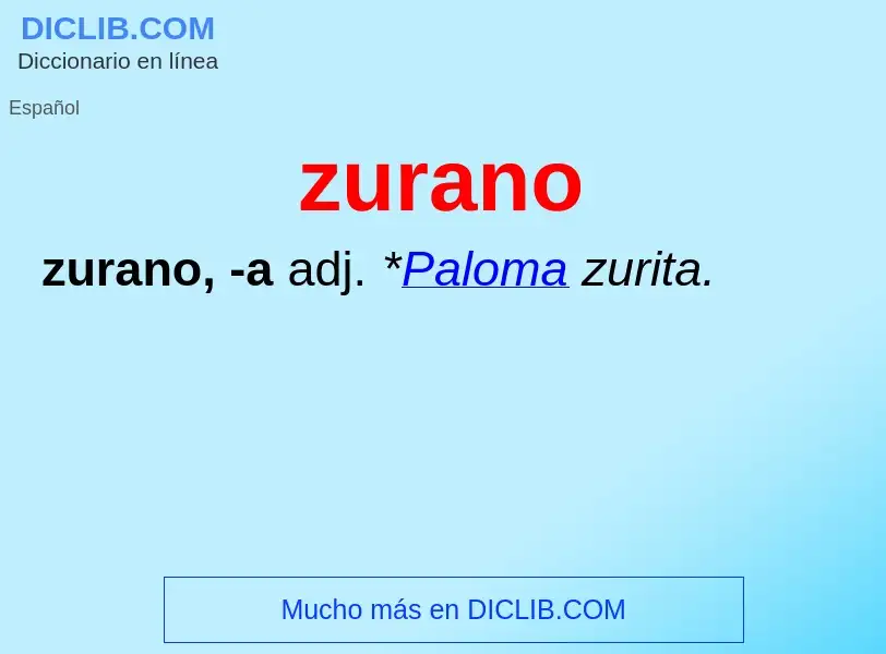 O que é zurano - definição, significado, conceito