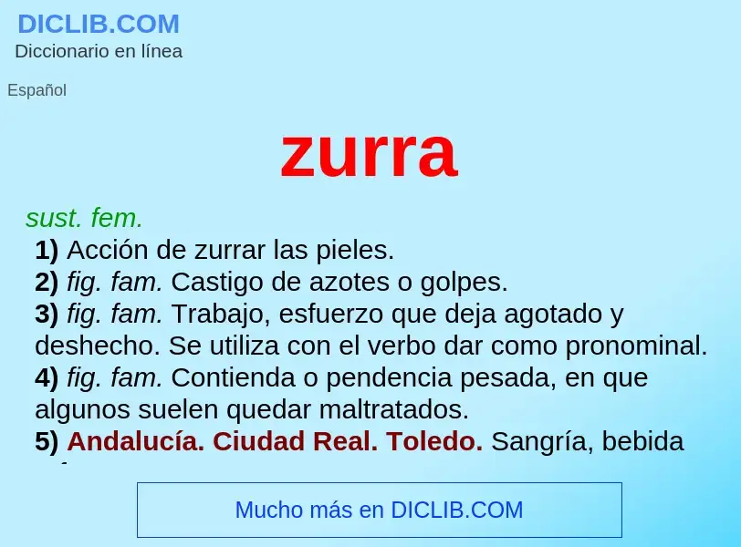 Wat is zurra - definition