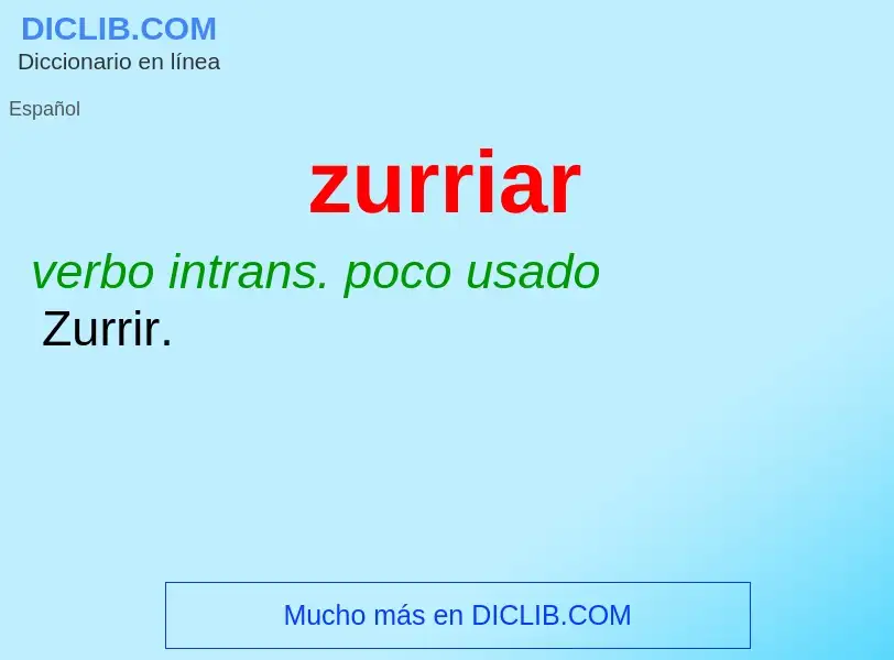 O que é zurriar - definição, significado, conceito