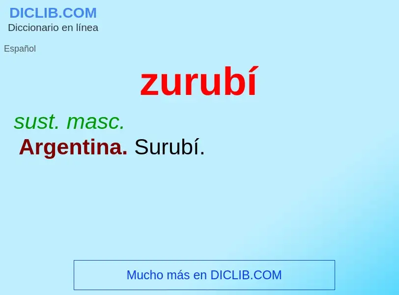 O que é zurubí - definição, significado, conceito