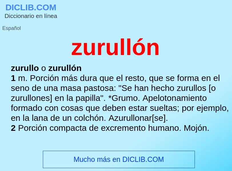 ¿Qué es zurullón? - significado y definición