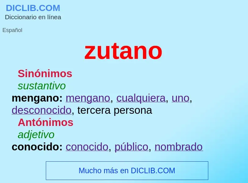 ¿Qué es zutano? - significado y definición