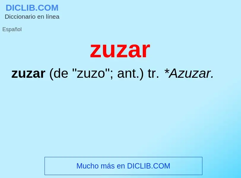 O que é zuzar - definição, significado, conceito