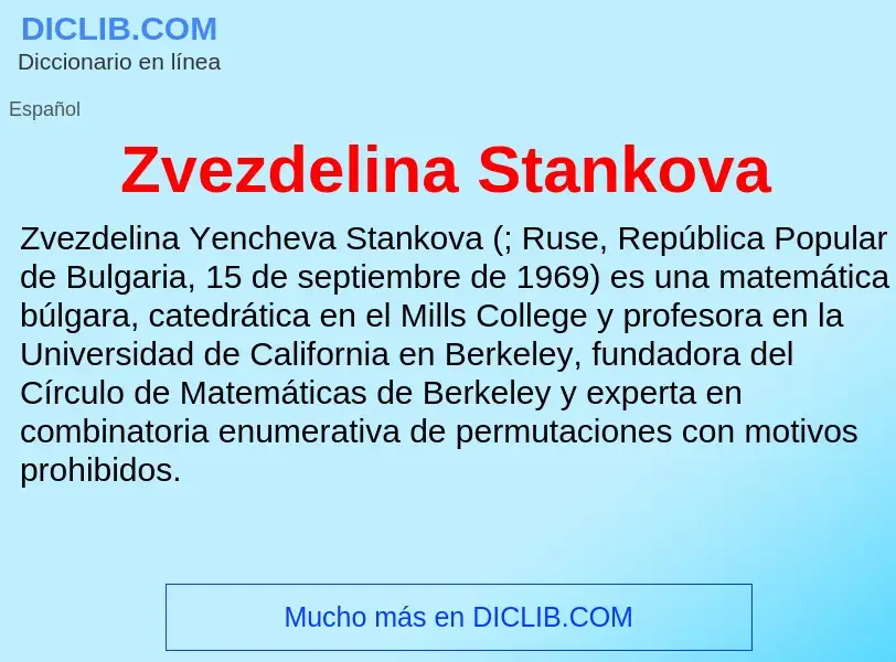 Что такое Zvezdelina Stankova - определение