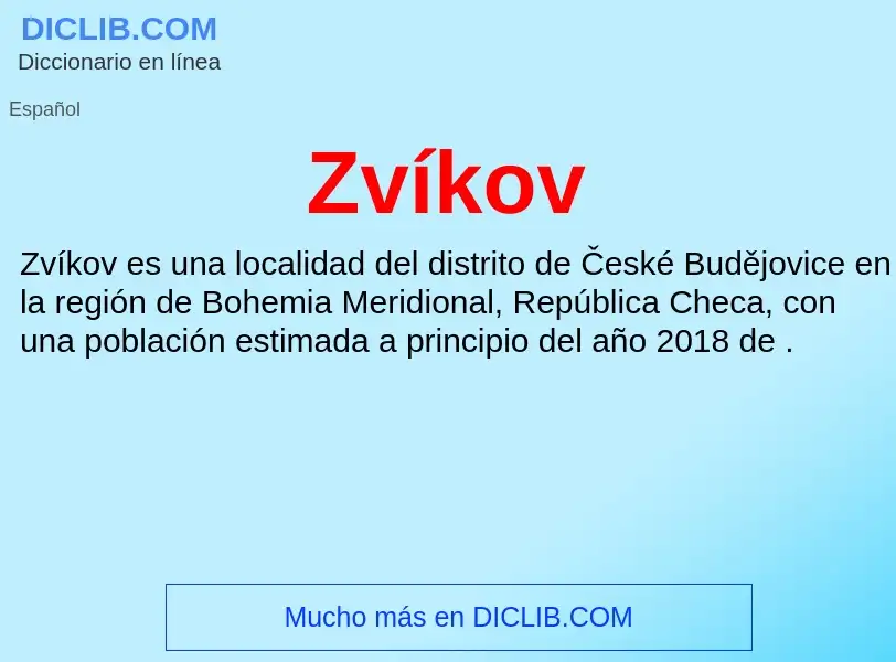 ¿Qué es Zvíkov? - significado y definición