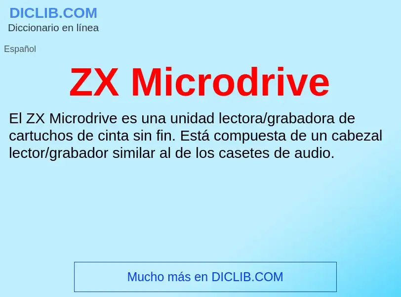 Что такое ZX Microdrive - определение