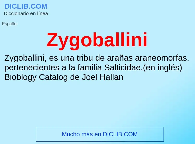 Что такое Zygoballini - определение