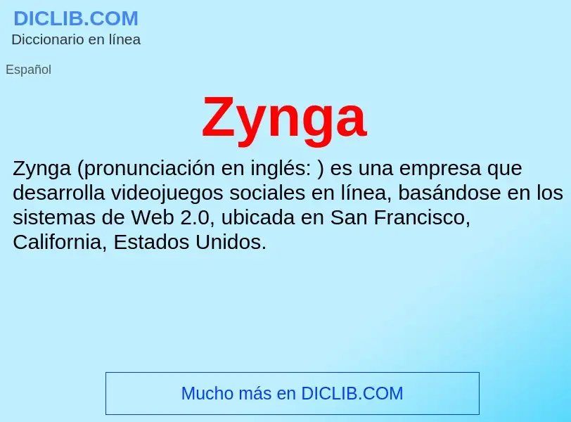 Что такое Zynga - определение