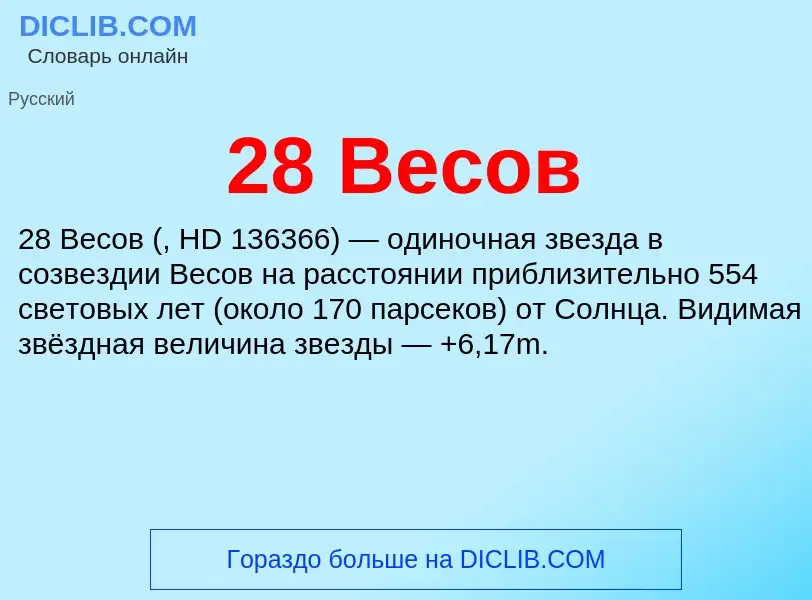 Что такое 28 Весов - определение