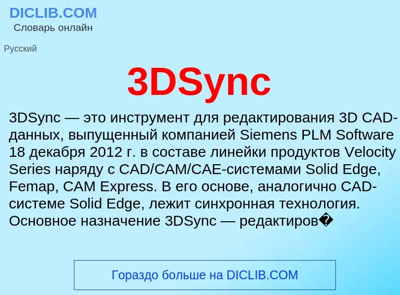 Was ist 3DSync - Definition