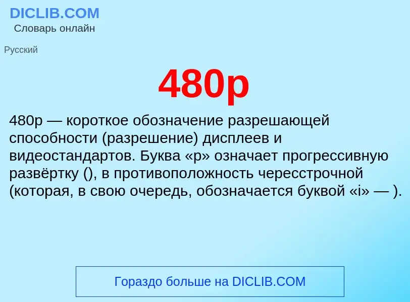 Что такое 480p - определение