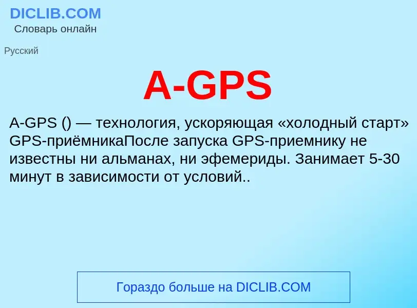 Wat is A-GPS - definition