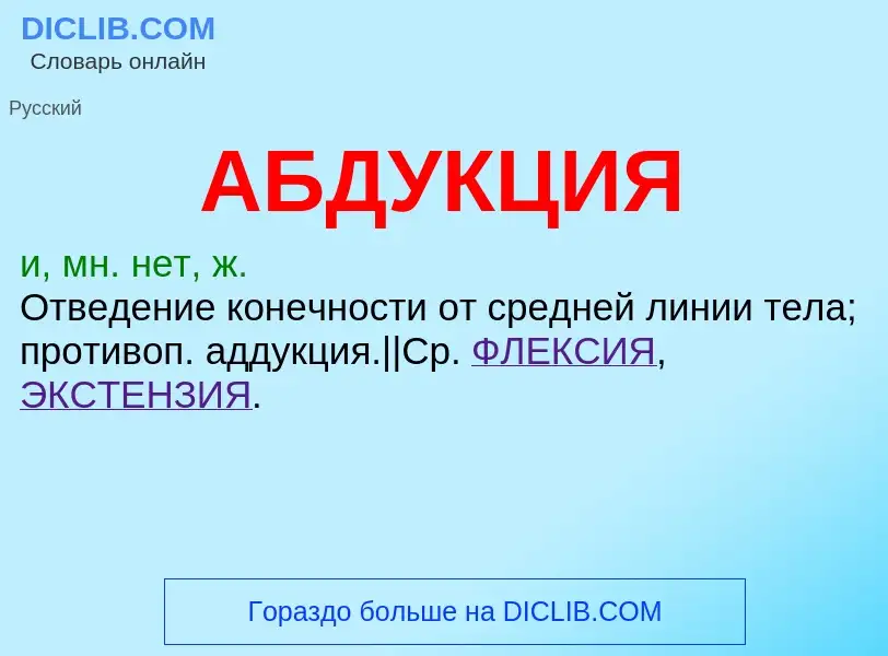 What is АБДУКЦИЯ - definition