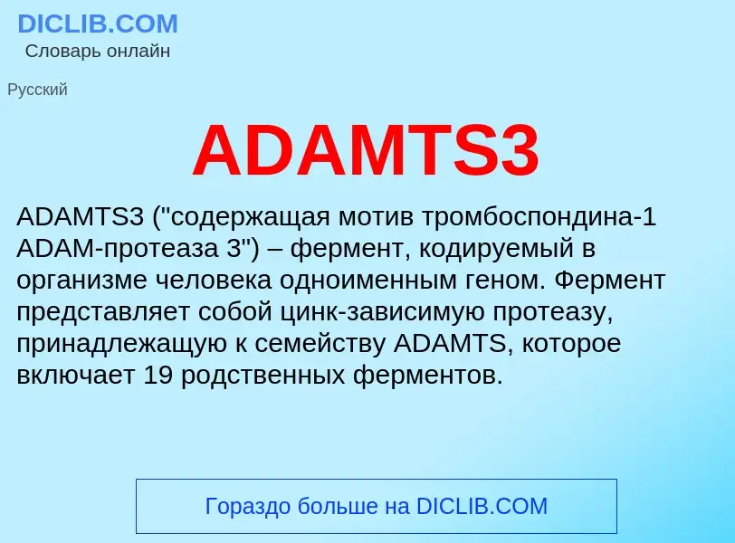 Что такое ADAMTS3 - определение