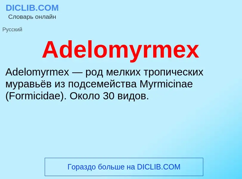 Τι είναι Adelomyrmex - ορισμός