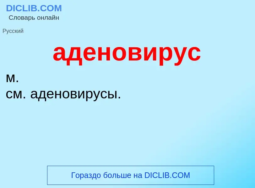 ¿Qué es аденовирус? - significado y definición