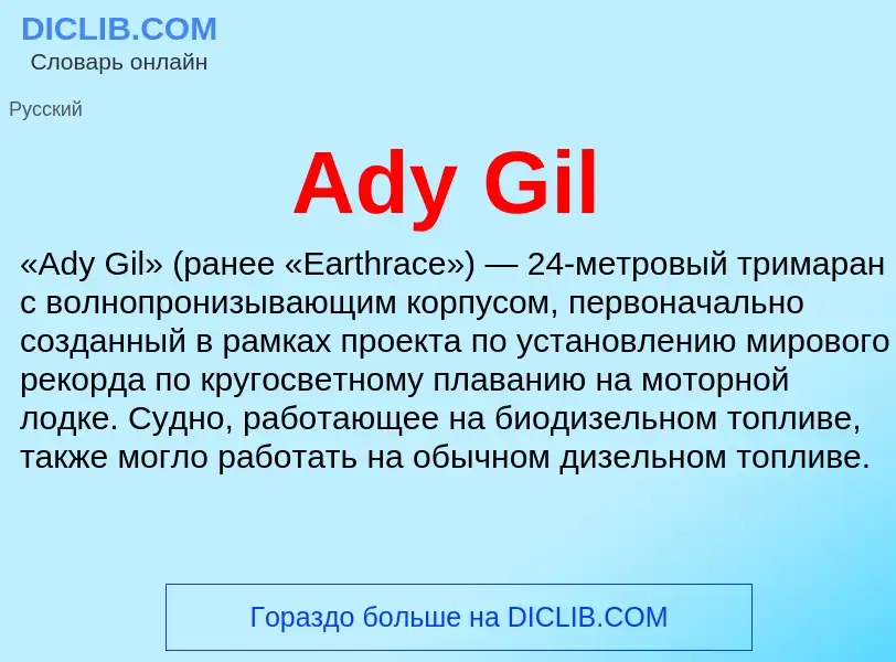 Что такое Ady Gil - определение