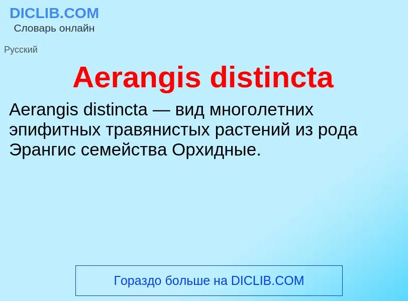 Τι είναι Aerangis distincta - ορισμός