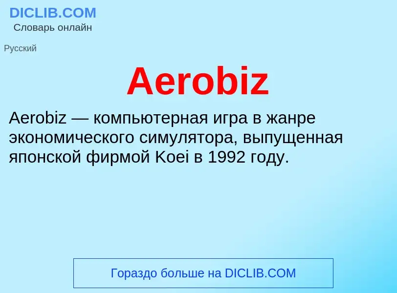 Τι είναι Aerobiz - ορισμός