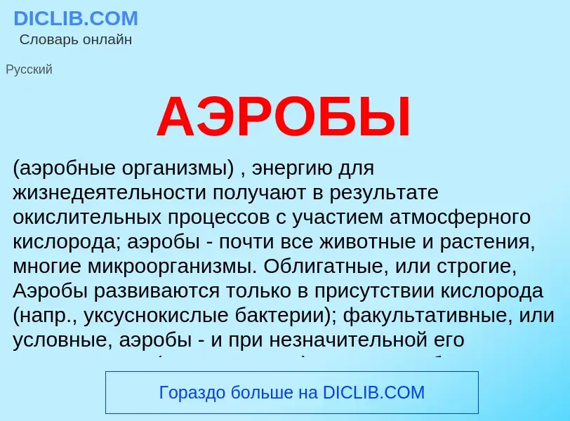 Wat is АЭРОБЫ - definition