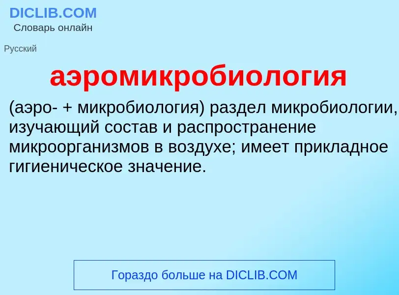 Что такое аэромикробиология  - определение