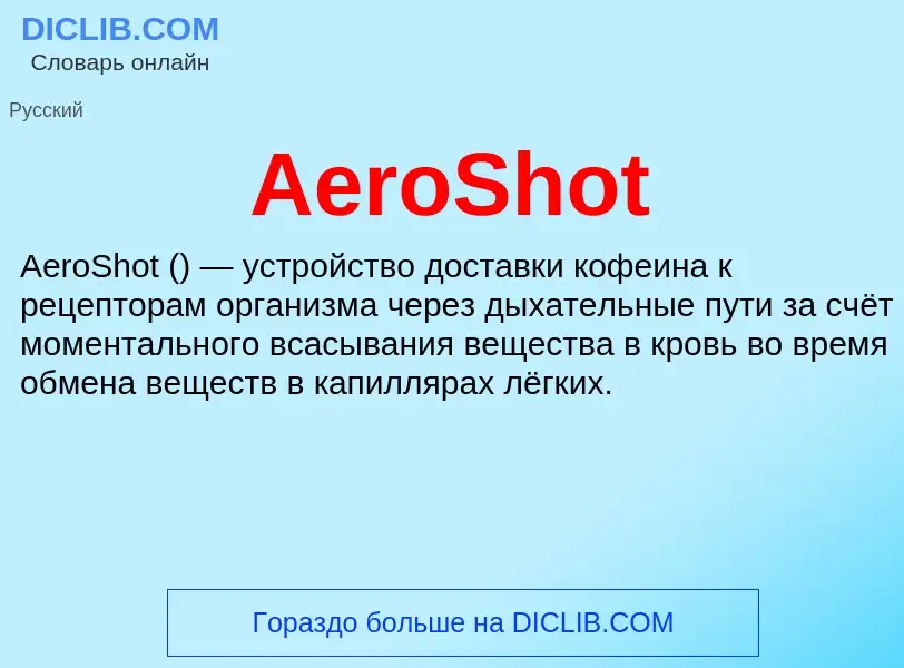 Τι είναι AeroShot - ορισμός