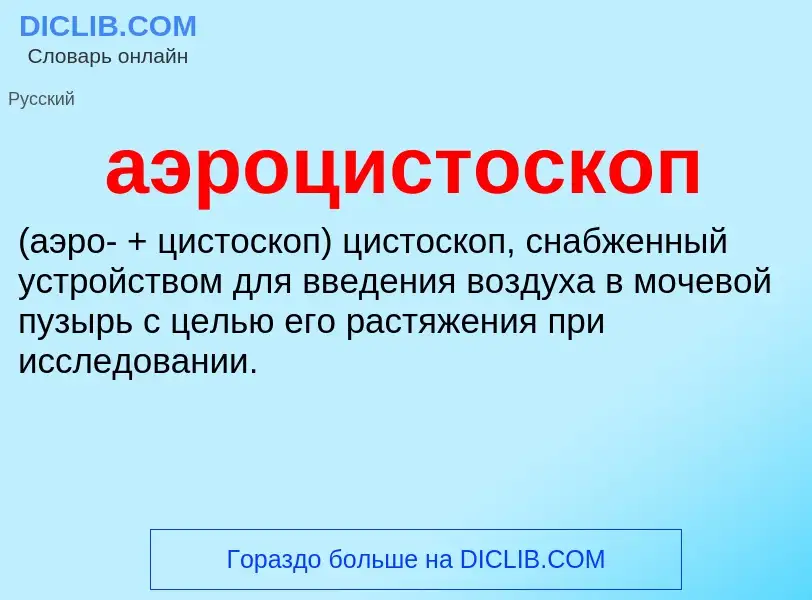 Что такое аэроцистоскоп  - определение