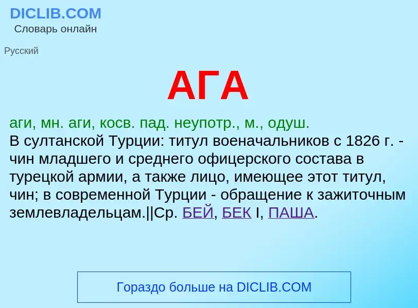 ¿Qué es АГА? - significado y definición