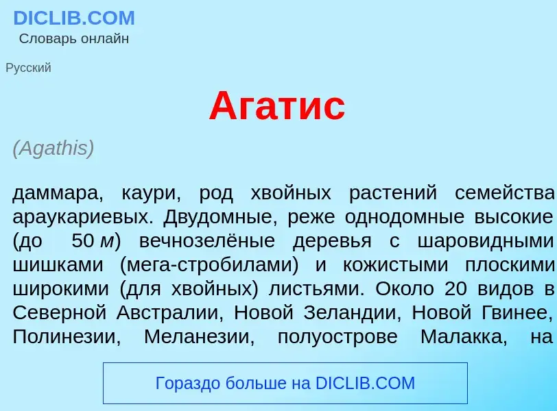 Что такое Аг<font color="red">а</font>тис - определение