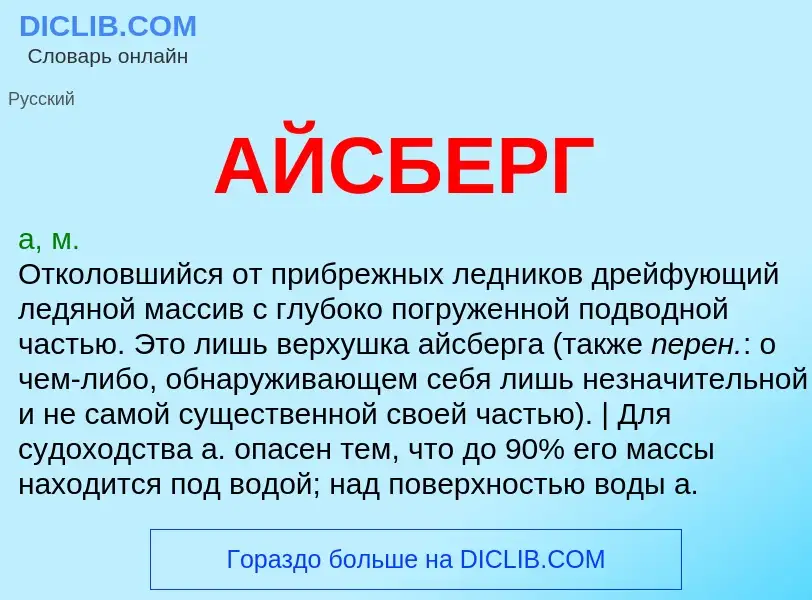 What is АЙСБЕРГ - definition