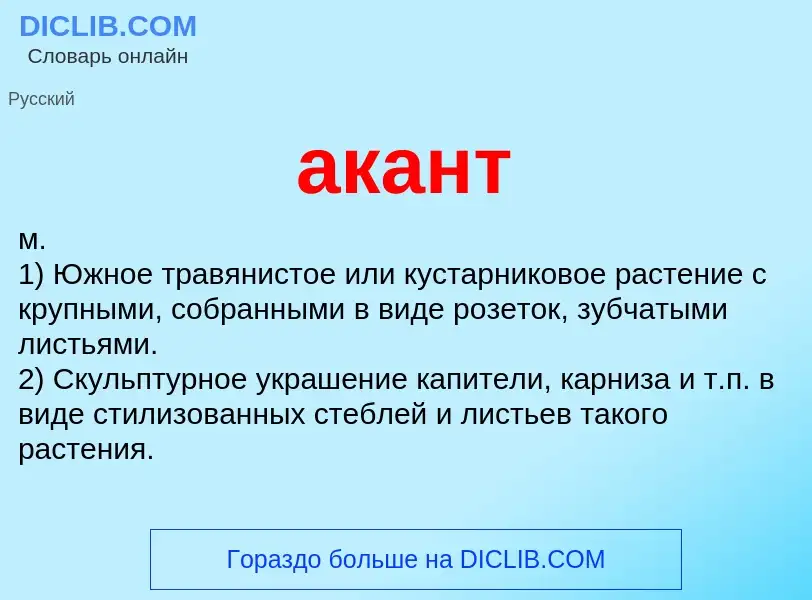 Что такое акант - определение