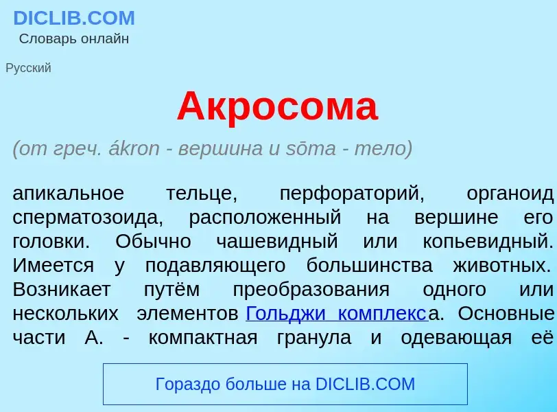 Что такое Акрос<font color="red">о</font>ма - определение