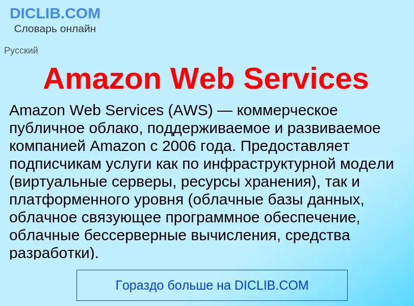 Τι είναι Amazon Web Services - ορισμός