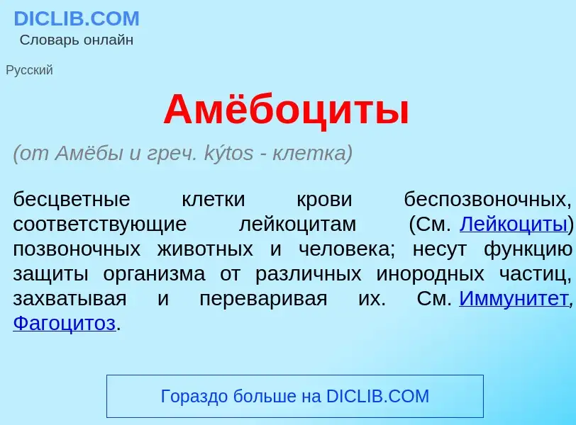 Что такое Амёбоц<font color="red">и</font>ты - определение