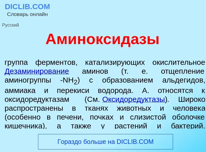 What is Аминоксид<font color="red">а</font>зы - definition