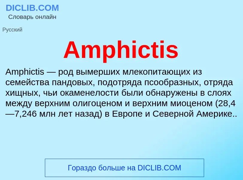 Τι είναι Amphictis - ορισμός