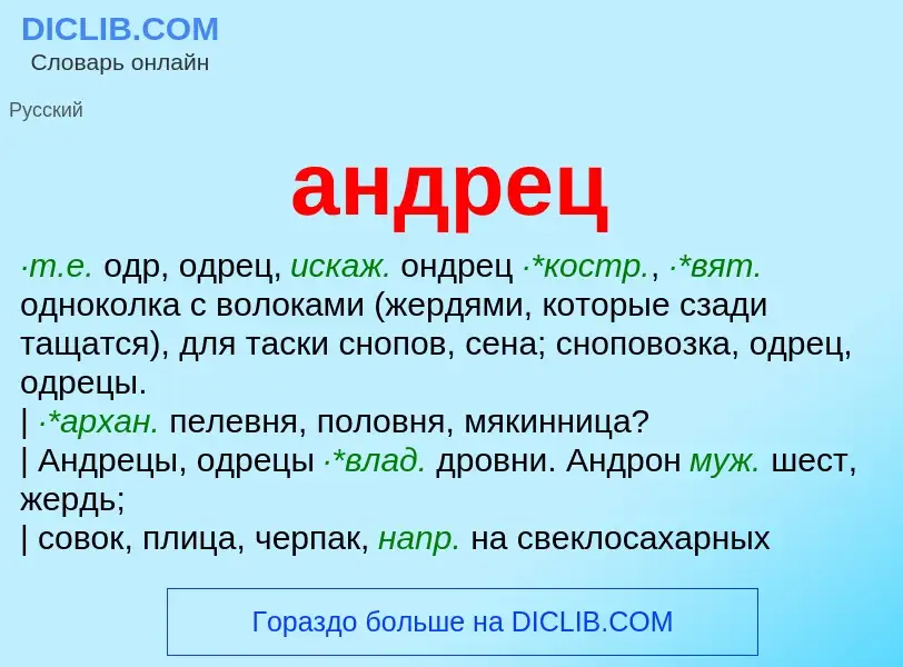 Что такое андрец - определение