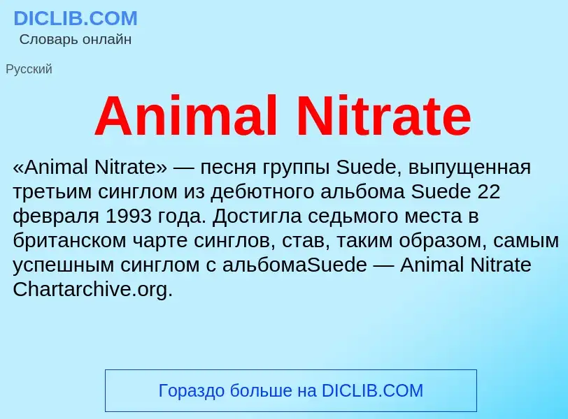 Τι είναι Animal Nitrate - ορισμός