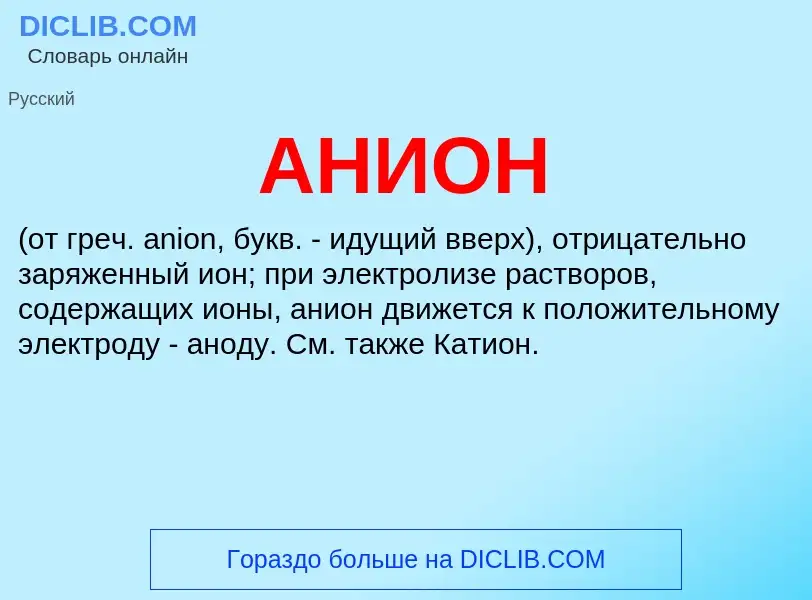 What is АНИОН - definition