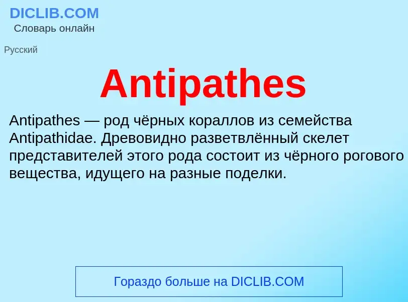 Τι είναι Antipathes - ορισμός