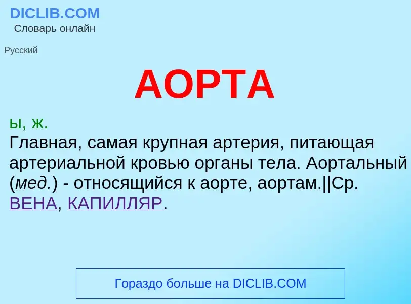 ¿Qué es АОРТА? - significado y definición