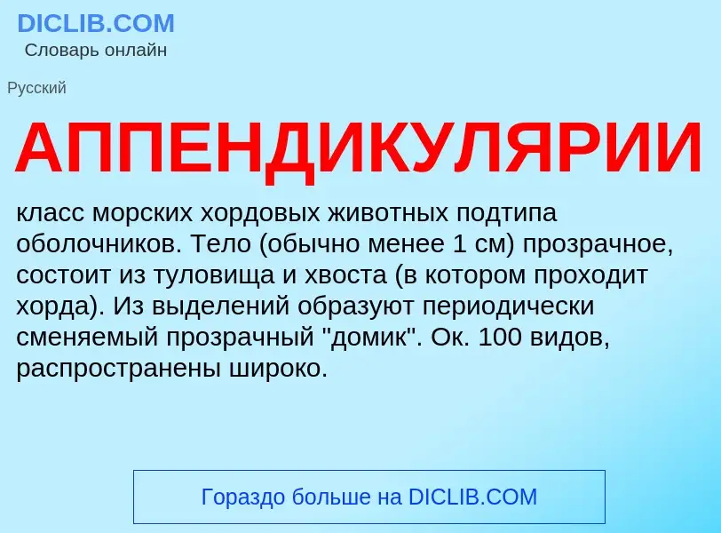 Что такое АППЕНДИКУЛЯРИИ - определение