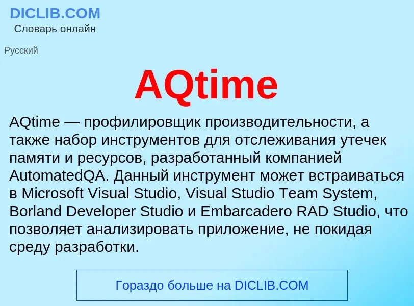 What is AQtime - definition