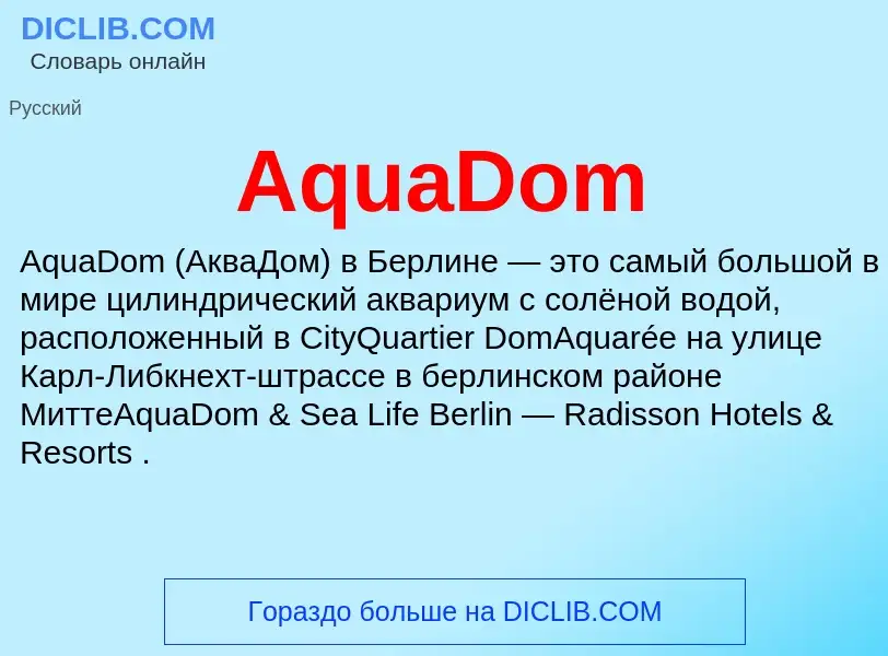 What is AquaDom - definition