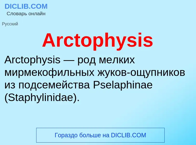 What is Arctophysis - definition