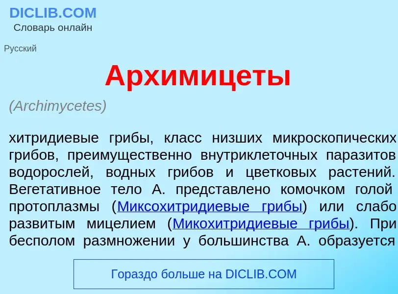 What is Архимиц<font color="red">е</font>ты - meaning and definition