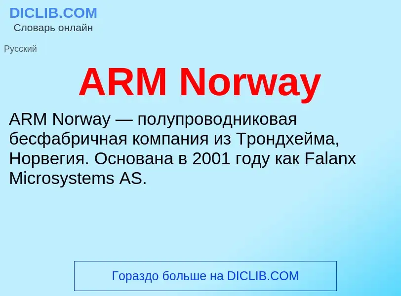 Τι είναι ARM Norway - ορισμός