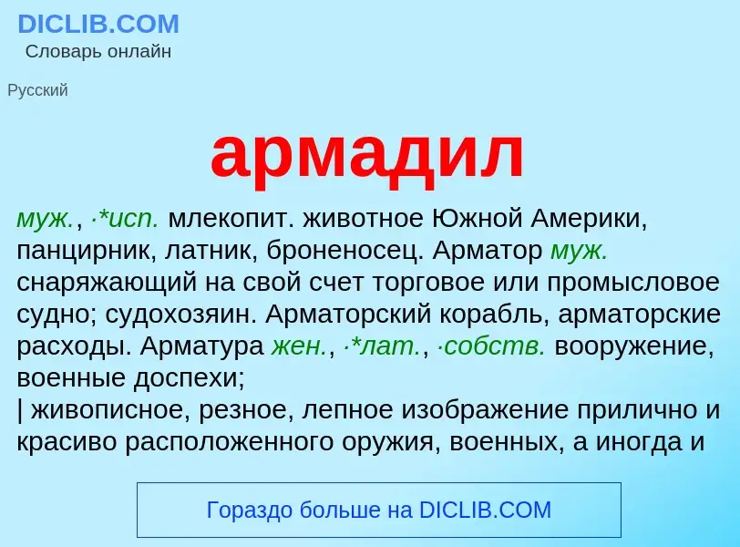 Что такое армадил - определение