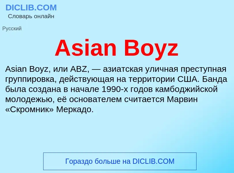 What is Asian Boyz - definition