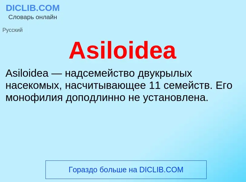 What is Asiloidea - definition